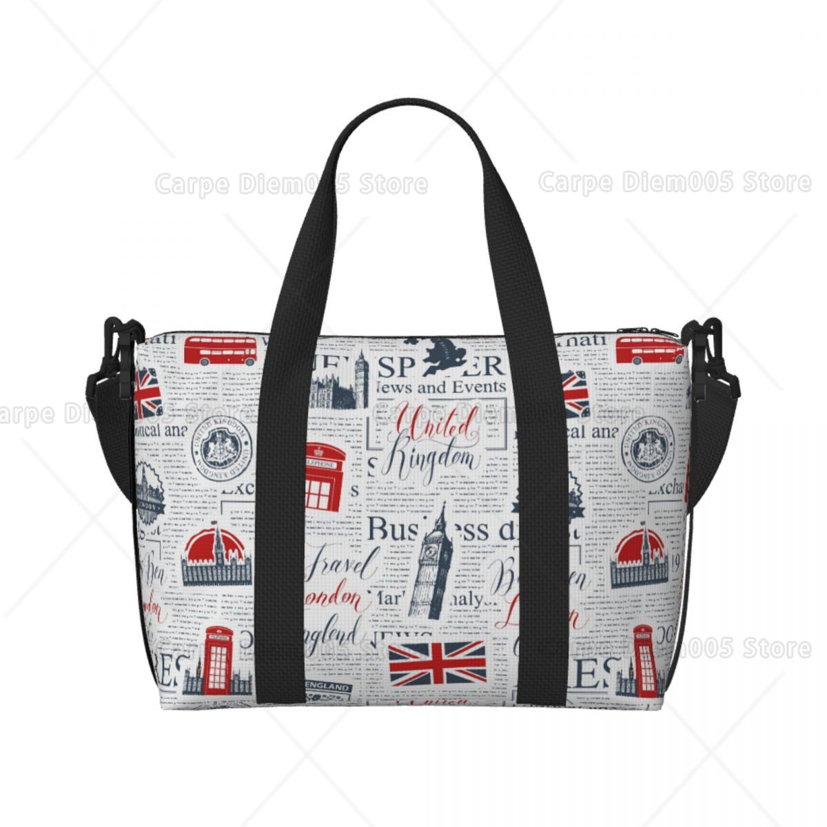Women Bags In Uk - Vintage UK London Zeitung Reisegepäck Taschen