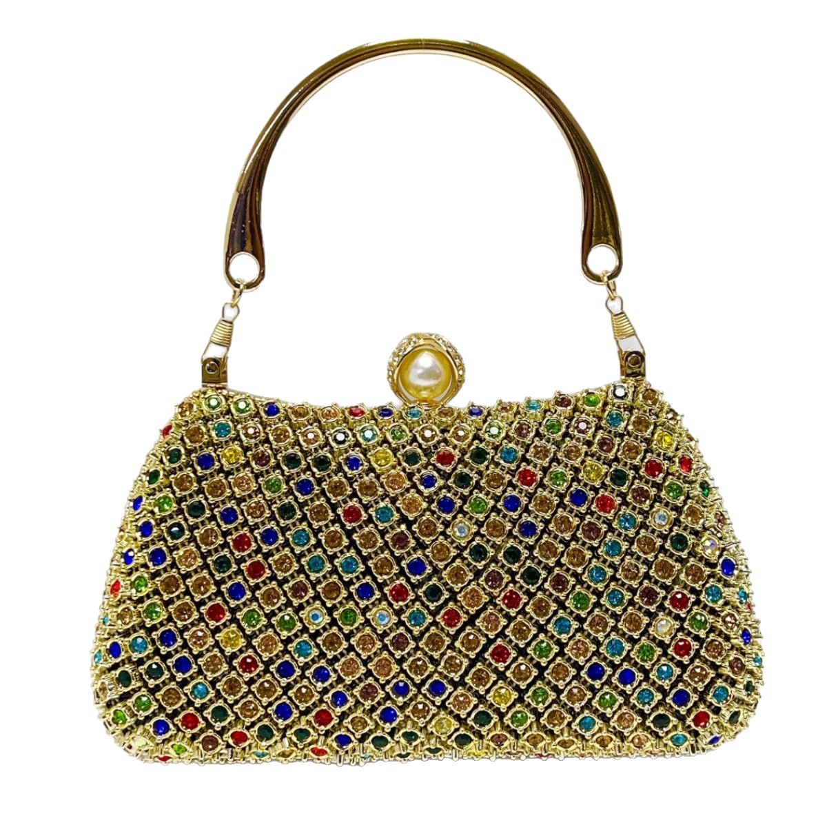 Women'S Elle Bags - Neue grenzüberschreitende Abendessen-Diamant-Clutch-Tasche, Damen-Kettenbox-Handtasche, bezaubernde Handtasche