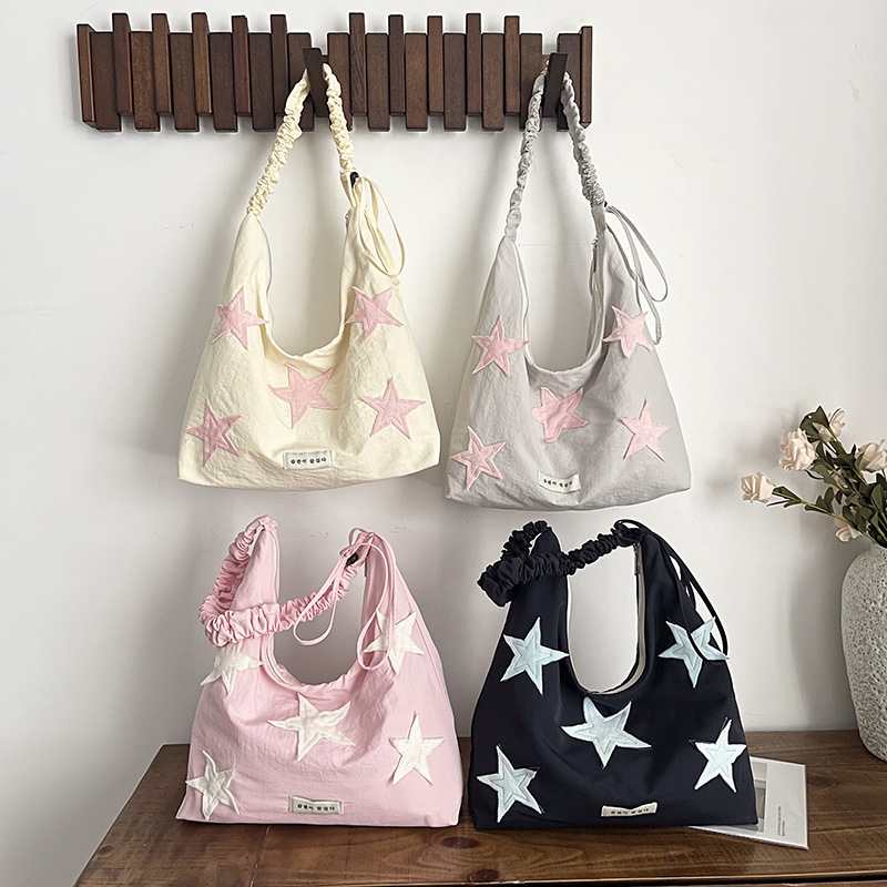 Women Bags For Office Use - 2026 Neue Koreanische Stern-Stickerei Canvas-Tragetasche für