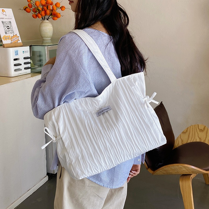 Faltbare gestreifte Nylon-Trag – Women Bags For Office Use Bewertung und Preis