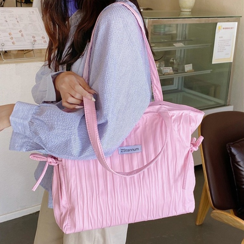 Faltbare gestreifte Nylon-Trag – Women Bags For Office Use Bewertung und Preis
