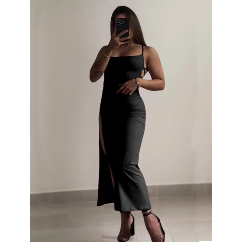 2025, sexy Straps-Schlitzkleid – Women Bags Winners Bewertung und Preis