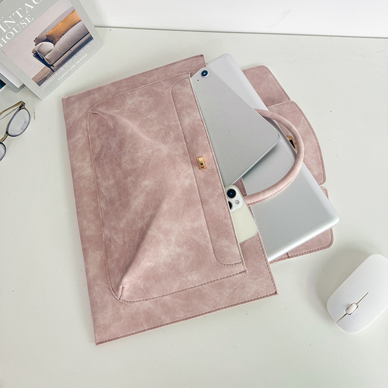 Elegante Rosa PU-Leder Laptop- – Women Bags For Office Use Bewertung und Preis