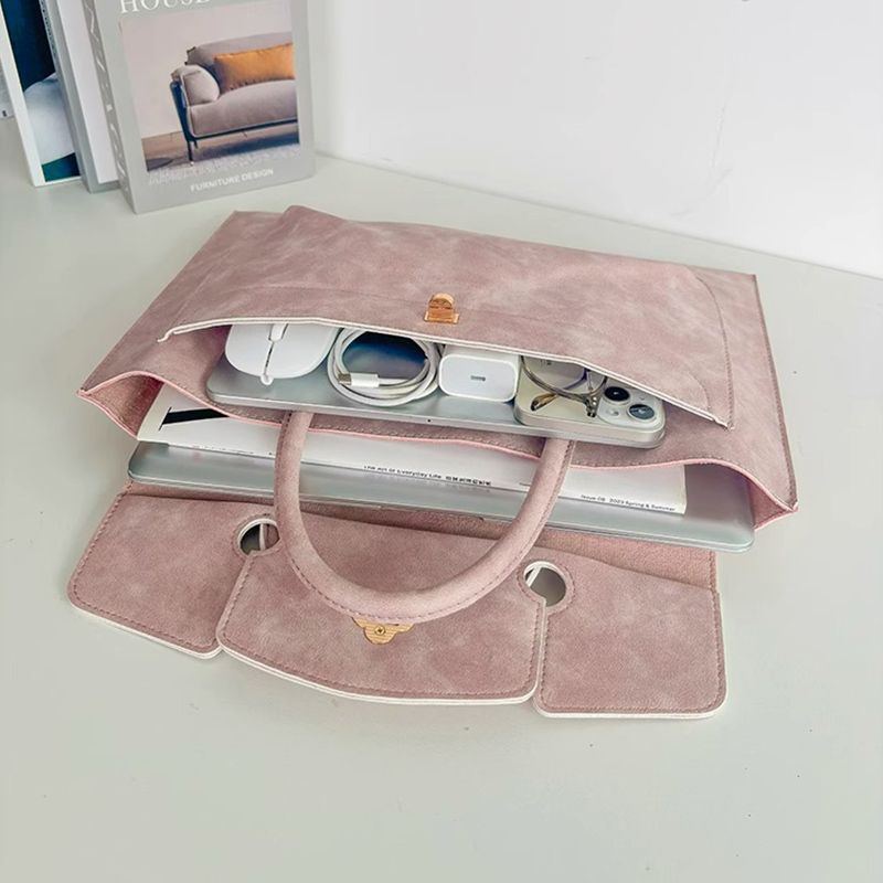 Elegante Rosa PU-Leder Laptop- – Women Bags For Office Use Bewertung und Preis