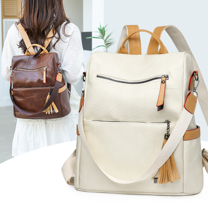 Vintage-Rucksack aus PU-Leder  – Women Bags For Office Use Bewertung und Preis