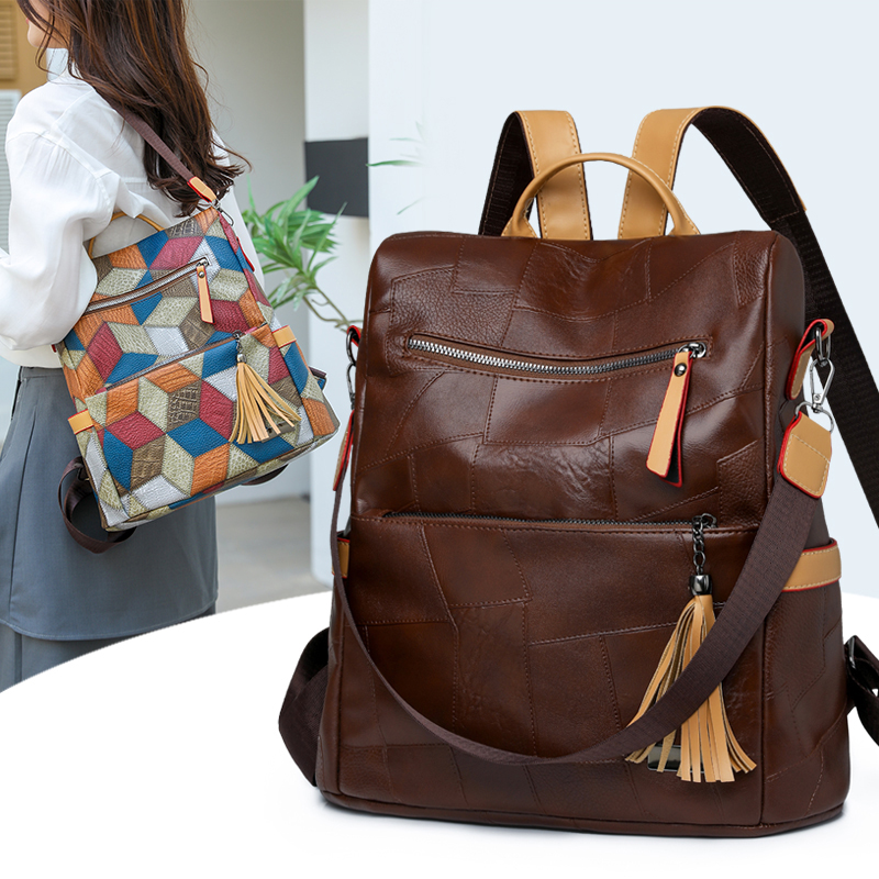 Vintage-Rucksack aus PU-Leder  – Women Bags For Office Use Bewertung und Preis
