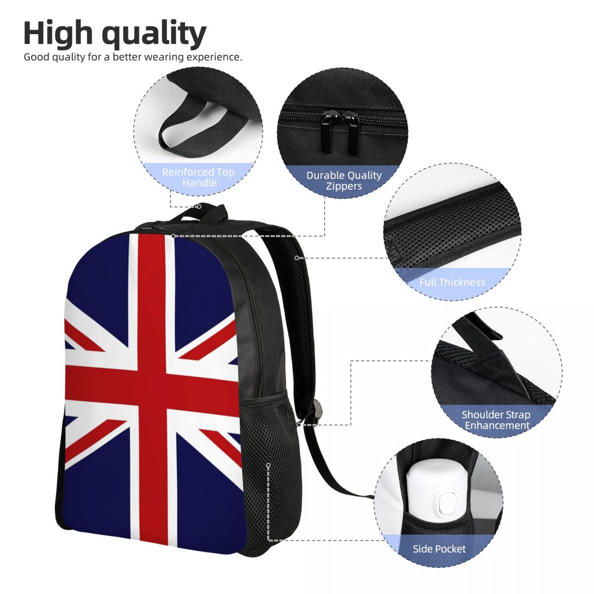 Rucksack mit Union Jack-Flagge – Women Bags In Uk Bewertung und Preis
